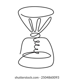 Coffee maker line flat icon. Coffee machine for home and restaurants
