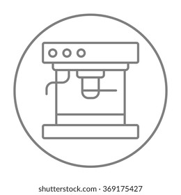 Ícone da linha de cafeteira.