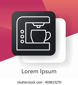 coffee maker line icon