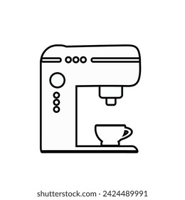 Coffee maker line icon  isolated on white background. Vector illustration.