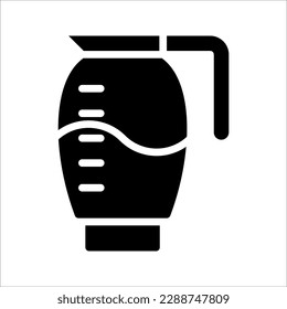 Icono de línea de cafetera, cocina y electrodomésticos, ilustración vectorial sobre fondo blanco
