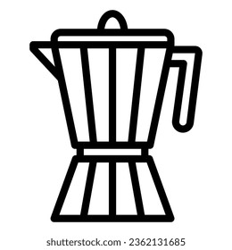 Coffee maker line icon, Kitchen appliances concept, Coffee pot sign on white background, Geyser coffee maker icon in outline style for mobile concept and web design. Vector graphics