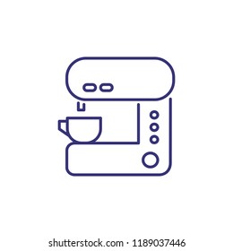 Coffee Maker Line Icon. Machine, Cup, Espresso, Americano. Office Concept. Can Be Used For Topics Like Coffee Break, Breakfast, Morning, Lunch Room