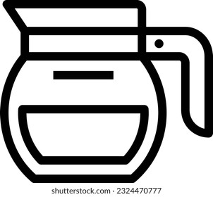 Coffee Maker Line Icon - Single Icon, Vector  