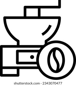 Coffee Maker Line Icon - Single Icon, Vector