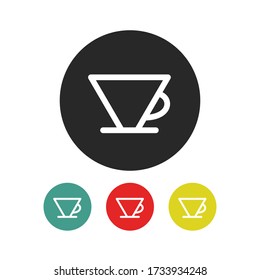 coffee maker line icon, vector illustration