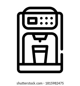coffee maker line icon vector. coffee maker sign. isolated contour symbol black illustration