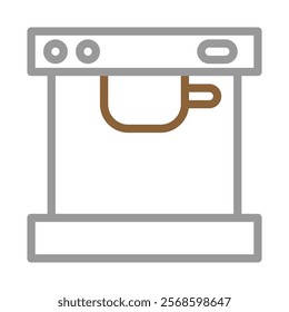 Coffee maker machine icon. Concept of morning routine and making coffee.