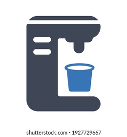 Coffee maker machine icon. vector graphics