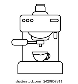 coffee maker machine vector flat design