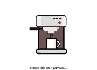 Coffee maker. Coffee machine vector illustration