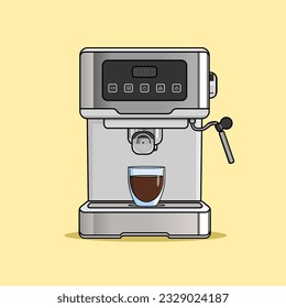 coffee maker machine vector illustration. Coffee machine vector illustration.