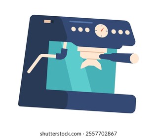 Coffee maker machine vector illustration