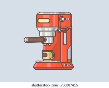 Coffee maker. Coffee machine vector illustration