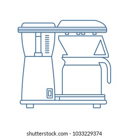 Coffee Maker Machine Vector Line Icon