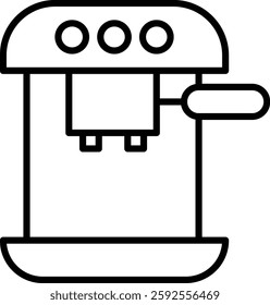 Coffee Maker Machine Vector Line Icon Design