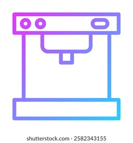 Coffee Maker Minimalist Gradient Line Art Icon