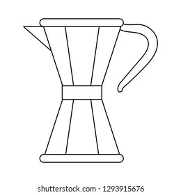 coffee maker moka in black and white