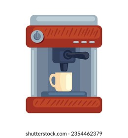 coffee maker with mug icon isolated