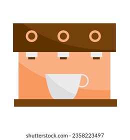 coffee maker with mug icon isolated