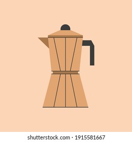 Coffee maker on a beige background