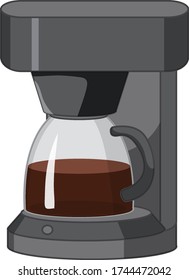 Coffee maker on white background illustration