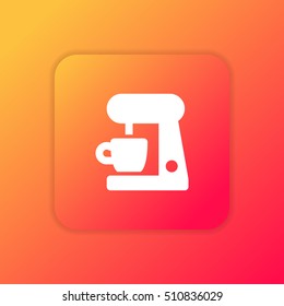 Coffee Maker orange bright app ui/ux Icon / Logo design