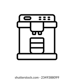 Coffee Maker Outline Icon Vector Illustration