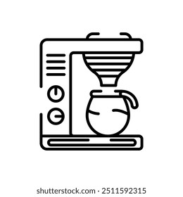 Coffee Maker Outline Icon, Vector illustration