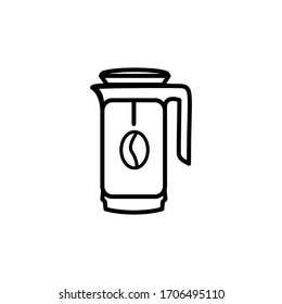 Coffee maker outline icon for your web design, logo, UI. illustration