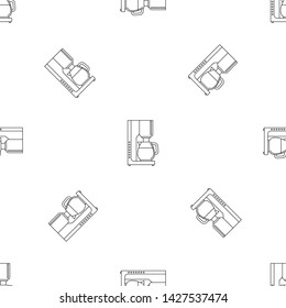 Coffee maker pattern seamless vector repeat geometric for any web design