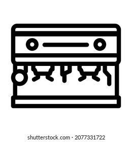 coffee maker professional machine line icon vector. coffee maker professional machine sign. isolated contour symbol black illustration