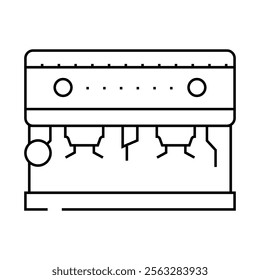 coffee maker professional machine line icon vector. coffee maker professional machine sign. isolated contour symbol black illustration