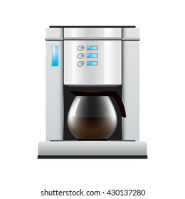 Coffee maker realistic illustration