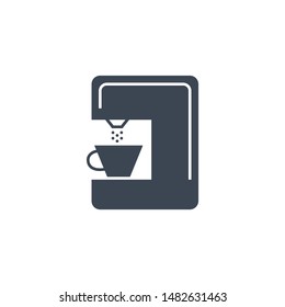 Coffee Maker related vector glyph icon. Isolated on white background. Vector illustration.