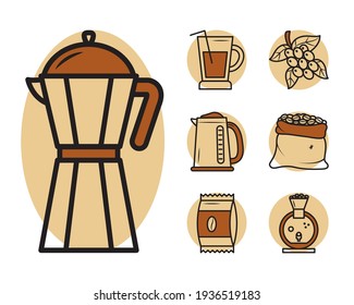 coffee maker and coffee set