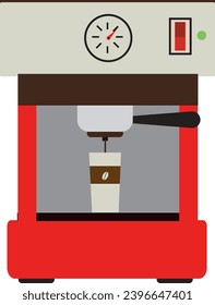 Coffee maker set vector. free space for text. wallpaper. background. coffee poster.