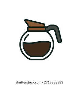 Coffee maker silhouette icon vector illustration on white background