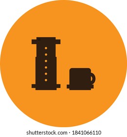 Coffee maker silhouette vector illustration