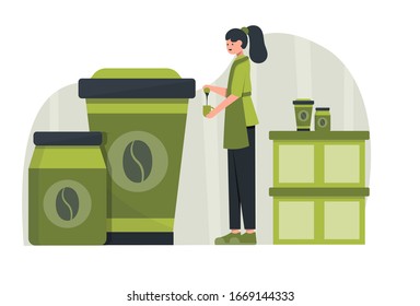 A coffee maker is stirring coffee in a customer's order glass