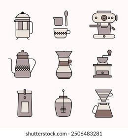 COFFEE MAKER - TOOLS COLORED ICONS