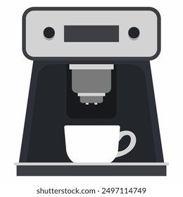 Coffee maker vector cartoon illustration isolated on a white background.