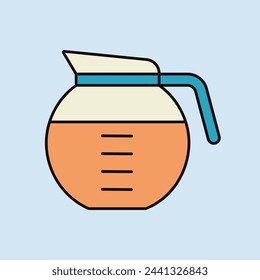 Coffee maker vector color icon. Kitchen appliance. Graph symbol for cooking web site design, logo, app, UI