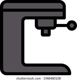 coffee maker vector color line icon
