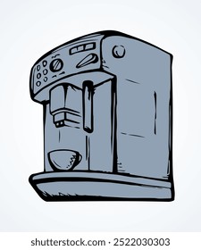 Coffee maker. Vector drawing icon