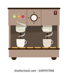 Coffee maker vector. free space for text. wallpaper. background. coffee poster.