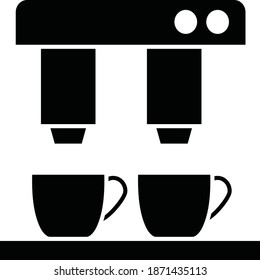 Coffee maker. Vector Icon 