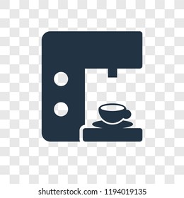 Coffee maker vector icon isolated on transparent background, Coffee maker transparency logo concept