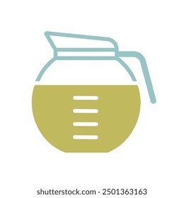 Coffee maker vector icon. Kitchen appliance. Graph symbol for cooking web site design, logo, app, UI