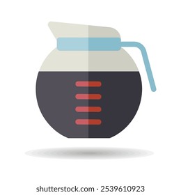 Icono de Vector de la cafetera. Aparato de cocina. Símbolo del gráfico para cocinar el diseño del Sitio web, logotipo, App, UI